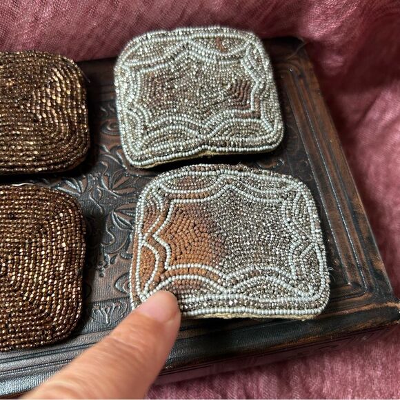 Vintage Victorian Art Deco 1920s Lot of Beaded Shoe Clips Made in France - Picture 4 of 8